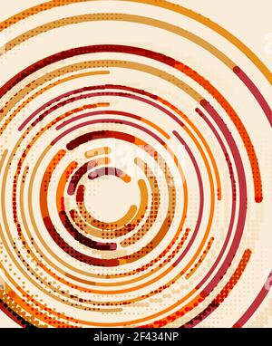 Kreisförmige Linien, Kreise, geometrischer abstrakter Hintergrund. Kreisförmige Linien Kreise, geometrischer abstrakter Hintergrund. Vektorgrafik Stock Vektor