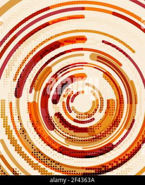 Kreisförmige Linien, Kreise, geometrischer abstrakter Hintergrund. Kreisförmige Linien Kreise, geometrischer abstrakter Hintergrund. Vektorgrafik Stock Vektor