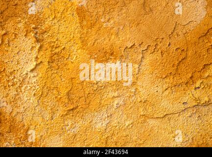 Detail der gemalten Stuckwand als Hintergrund Stockfoto