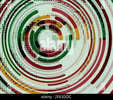 Kreisförmige Linien, Kreise, geometrischer abstrakter Hintergrund. Kreisförmige Linien Kreise, geometrischer abstrakter Hintergrund. Vektorgrafik Stock Vektor