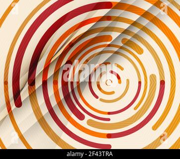Kreisförmige Linien, Kreise, geometrischer abstrakter Hintergrund. Kreisförmige Linien Kreise, geometrischer abstrakter Hintergrund. Vektorgrafik Stock Vektor