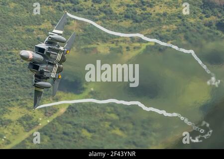 Mach Loop F-15 Niedrig Stockfoto