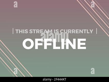 Das digital generierte Bild dieses Streams ist derzeit Offline-Text Vor Verlaufshintergrund Stockfoto