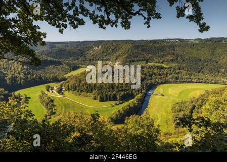 Blick in das obere Donautal Stockfoto