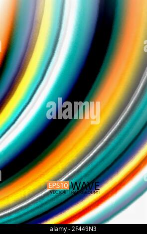 Regenbogen Farbe Wellen, Vektor verschwommen abstrakten Hintergrund. Regenbogen Farbe Wellen, Vektor verschwommen abstrakten Hintergrund. Vektor künstlerische Illustration für Präsentation, App Wallpaper, Banner oder Poster Stock Vektor