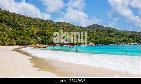 Geographie / Reisen, Seychellen, Praslin, Anse Lazio, Strand, Additional-Rights-Clearance-Info-Not-Available Stockfoto