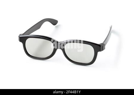 Augenbrille (3D Kinobrillen) - isoliert auf weißem Hintergrund Stockfoto