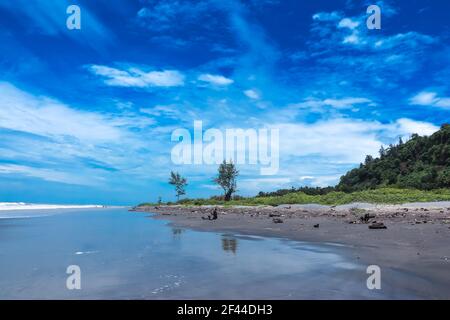 Landschafts-Foto von Inani Beach , cox Bazar . längste Meeresstrand der Welt . Stockfoto