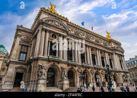 Monumentale Opéra Garnier, Opernplatz in Paris, Frankreich Stockfoto