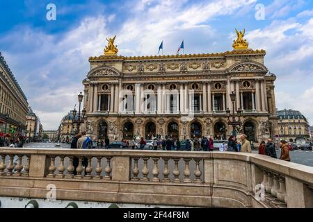 Monumentale Opéra Garnier, Opernplatz in Paris, Frankreich Stockfoto