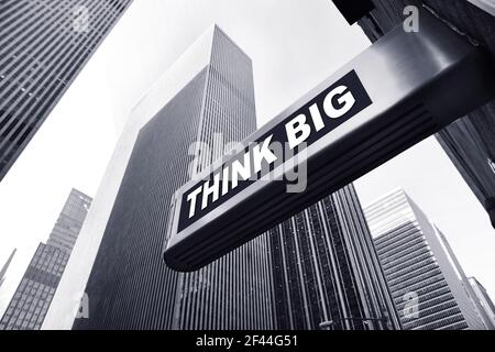 Hintergrund für ein Think Big Konzept Stockfoto