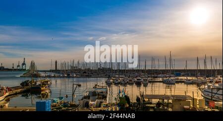 Fischerhafen in Sète, in Hérault, in Okzitanien, Frankreich Stockfoto