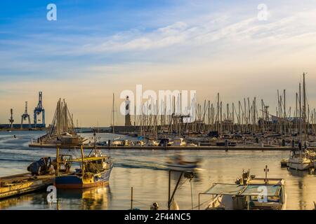 Fischerhafen in Sète, in Hérault, in Okzitanien, Frankreich Stockfoto