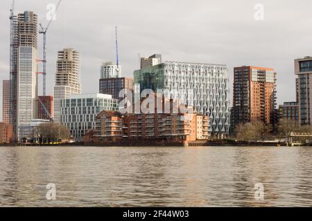 Die neue amerikanische Botschaft in Nine Elms, Vauxhall, London, England, Großbritannien Stockfoto