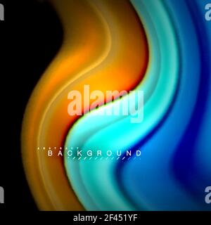 Flüssigkeit mischen Farben Vektor Welle abstraktes Hintergrunddesign. Bunte Netzwellen. Flüssigkeit mischen Farben Vektor Welle abstraktes Hintergrunddesign. Bunte Netzwellen. Vektorgrafik Stock Vektor