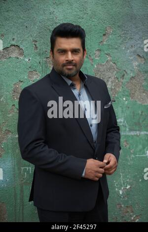 R. Madhavan, Ranganathan Madhavan, indischer Schauspieler, Schriftsteller, Regisseur, Produzent, Film City, Bombay, Mumbai, Maharashtra, Indien, Asien Stockfoto