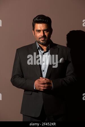 R. Madhavan, Ranganathan Madhavan, indischer Schauspieler, Schriftsteller, Regisseur, Produzent, Film City, Bombay, Mumbai, Maharashtra, Indien, Asien Stockfoto