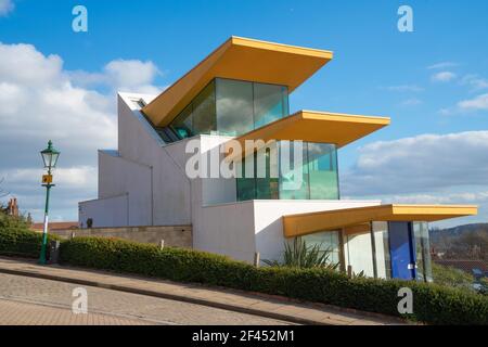 Paradiesvogel, Haus, Lincoln City, Michaelgate, Entwicklung, Abseits des steilen Hügels, historische Gegend, modernisierter Stil, Strelitzia Gebäude, zeitgemäß. Stockfoto