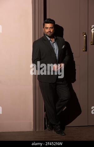 R. Madhavan, Ranganathan Madhavan, indischer Schauspieler, Schriftsteller, Regisseur, Produzent, Film City, Bombay, Mumbai, Maharashtra, Indien, Asien Stockfoto