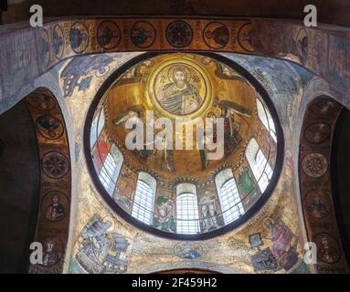 Kuppeldecke an der Hagia Sophia Kathedrale innen - Kiew, Ukraine Stockfoto