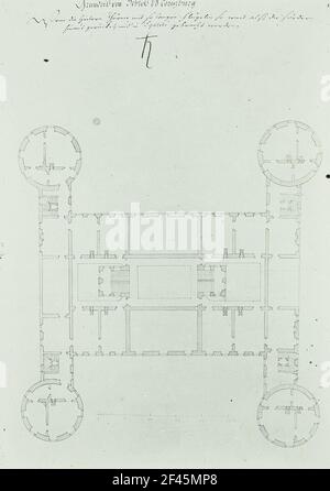 Moritzburg, Schloss, Umgestaltung, um 1723 Stockfoto