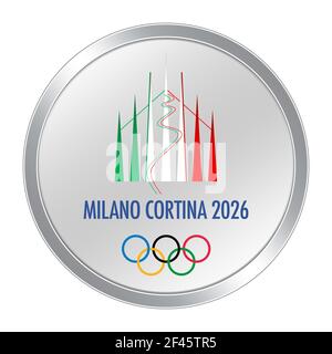 Olympische Winterspiele in Mailand Cortina 2026 Stockfoto