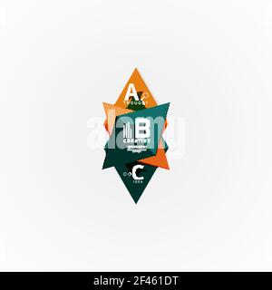 Papier Option Schritte Diagramm Infografik Layout. Papier Option Schritte Diagramm Infografik Layout. Vektor künstlerische Illustration für Business-Präsentation, Web-Banner oder Poster Stock Vektor