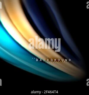 Flüssigkeit mischen Farben Vektor Welle abstraktes Hintergrunddesign. Bunte Netzwellen. Flüssigkeit mischen Farben Vektor Welle abstraktes Hintergrunddesign. Bunte Netzwellen. Vektorgrafik Stock Vektor