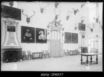 Moritzburg. Jagdschloss. Steinhalle Stockfoto