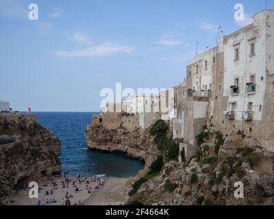 Die Stadt Polignano a Mare Stockfoto