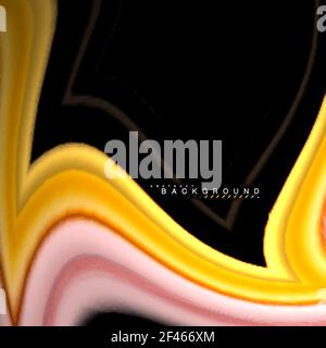 Geometrische Formen mit fließenden mehrfarbigen Linien erstellt. Geometrische Formen mit fließenden mehrfarbigen Linien erstellt. Vektor künstlerische Illustration für Präsentation, App Wallpaper, Banner oder Poster Stock Vektor
