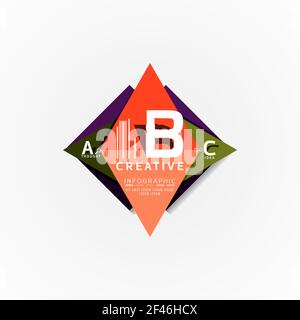 Papier Option Schritte Diagramm Infografik Layout. Papier Option Schritte Diagramm Infografik Layout. Vektor künstlerische Illustration für Business-Präsentation, Web-Banner oder Poster Stock Vektor