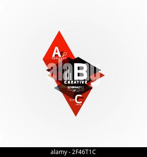 Papier Option Schritte Diagramm Infografik Layout. Papier Option Schritte Diagramm Infografik Layout. Vektor künstlerische Illustration für Business-Präsentation, Web-Banner oder Poster Stock Vektor