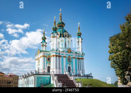 St. Andreas Kirche - Kiew, Ukraine Stockfoto