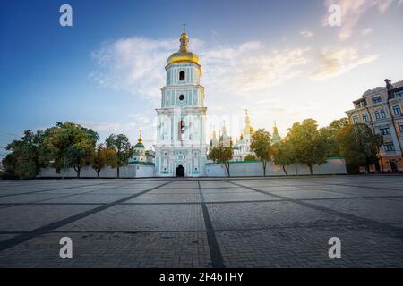 Sophienkathedrale bei Sonnenuntergang - Kiew, Ukraine Stockfoto