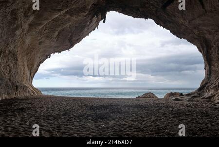 Cala Luna, schöner Strand in Cala Gonone, Dorgali, Nuoro, Sardinien, Italien Stockfoto