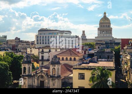 Skyline von Havanna oder Habana, der Hauptstadt Kubas Stockfoto