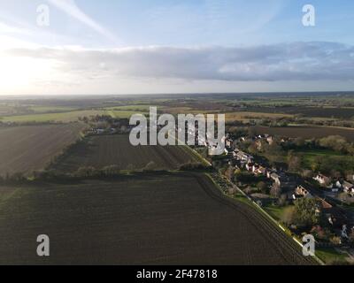 Hohes Osterdorf in Essex Luftbild Stockfoto