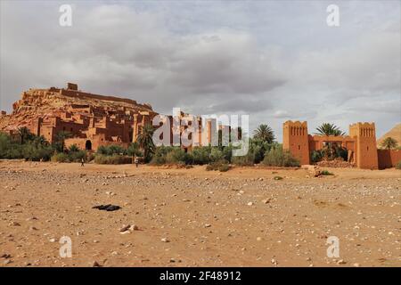 Befestigtes Dorf von Ait Benhaddou, Marokko Stockfoto