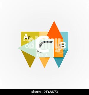 Papier Option Schritte Diagramm Infografik Layout. Papier Option Schritte Diagramm Infografik Layout. Vektor künstlerische Illustration für Business-Präsentation, Web-Banner oder Poster Stock Vektor