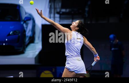 Margarita Gasparyan von Russland während des Viertelfinales bei der St. Petersburg Ladies Trophy 2021, WTA 500 Tennisturnier am 19. März 2021 in der Sibur Arena in St. Petersburg, Russland - Foto Rob Prange / Spanien DPPI / DPPI / LiveMedia Stockfoto