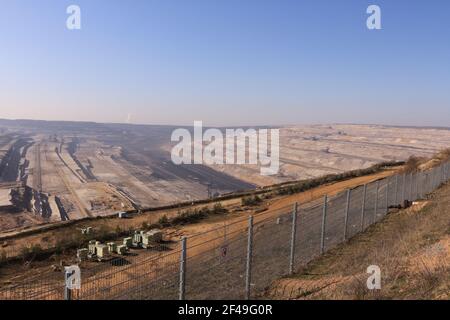 Blick auf den Tagebau Hambach bei Kerpen in Nordrhein-Westfalen Stockfoto