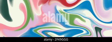 Ornamentaler Hintergrund mit abstrakten Mustern Flüssige Malerei abstrakte Textur, Kunsttechnik. Eine bunte Kombination aus Acryl lebendige Farben. Stockfoto