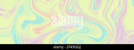 Ornamentaler Hintergrund mit abstrakten Mustern, einer Kombination aus Flieder, hellem Kalk, Blau und Candy Pink Farben. Flüssige Malerei abstrakte Textur, Art tec Stockfoto