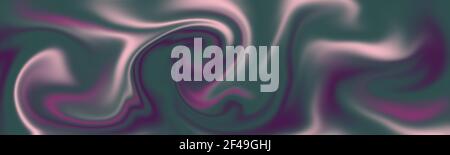 Ornamentaler Hintergrund mit abstrakten Mustern dominanter Rosa- und Grüntöne. Flüssige Malerei abstrakte Textur, Kunsttechnik. Eine farbenfrohe Kombination Stockfoto