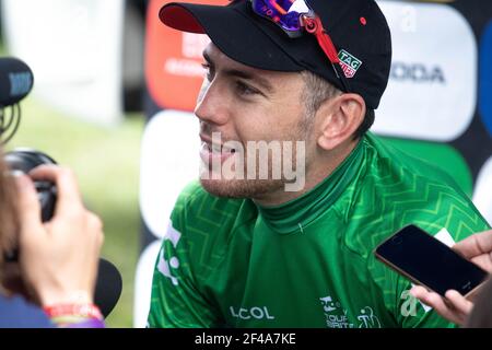 Patrick Bevin von BMC Racing in der Rennleitung - Etappe 3 OVO Energy Tour of Britain 2018, Bristol 04/09/2018. Kredit: Jon Wallace Stockfoto