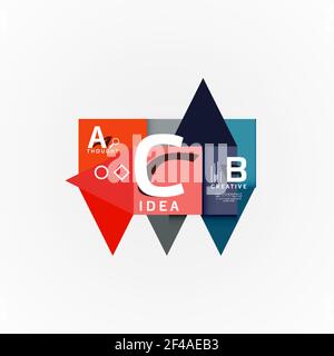 Papier Option Schritte Diagramm Infografik Layout. Papier Option Schritte Diagramm Infografik Layout. Vektor künstlerische Illustration für Business-Präsentation, Web-Banner oder Poster Stock Vektor