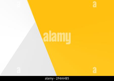 Ein abstrakter Hintergrund mit gelben und weißen geometrischen Mustern Stockfoto