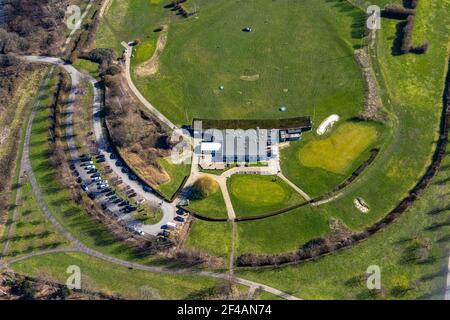 Luftbild, Golfplatz und Golf Club GC Schloss Horst GmbH, Horst, an der Rennbahn, Gelsenkirchen, Ruhrgebiet, Nordrhein-Westfalen, Deutschland, Luftb Stockfoto