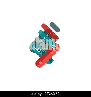 Abstrakte Linien geometrische Infografik LayoutAbstrakte Linien geometrische Infografik Layout, Datenvisualisierung Design, Option Schritt für Schritt Zeitplan, Web-Box. Abstrakte Linien geometrische Infografik LayoutAbstrakte Linien geometrische Infografik Layout, Datenvisualisierung Design, Option Schritt für Schritt Zeitplan, Web-Box. Vektorgrafik isoliert auf Weiß Stock Vektor